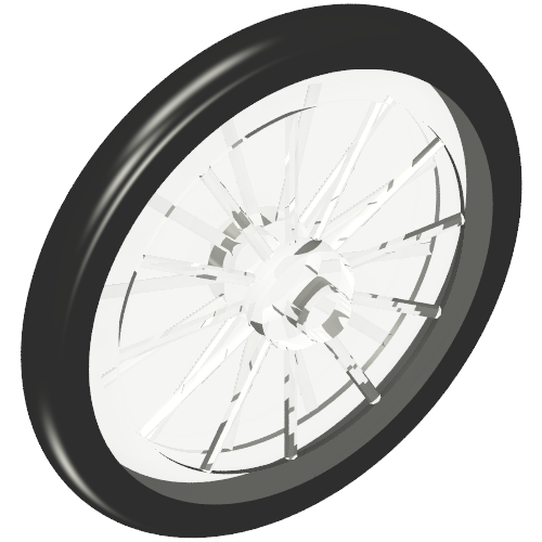 Wheel Bicycle, Fixed Black Tire (92851)