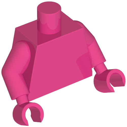 Torso, Dark Pink Arms, Dark Pink Hands [Plain] (973c36h36)