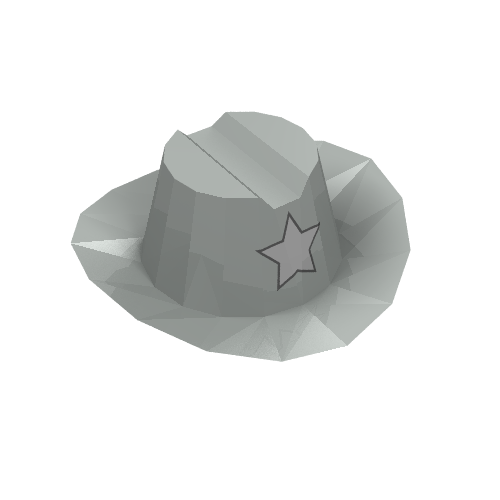 Hat Cowboy with Silver Star Print
