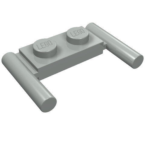 Plate Special 1 x 2 with Handles [Round Ends, Mid Attachment]