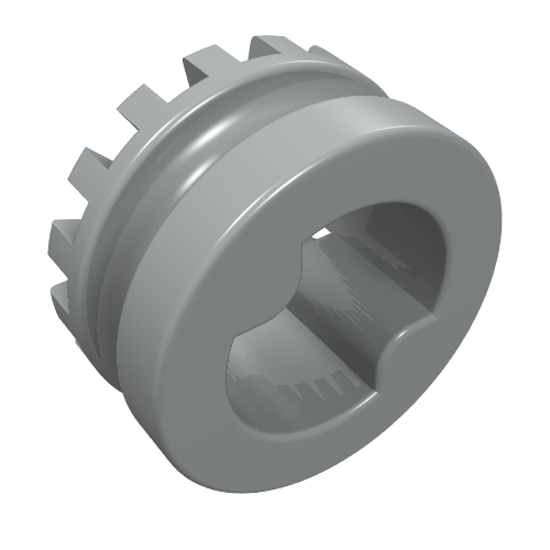 Technic Bush 1/2 Toothed Type II [X Opening] (4265b)