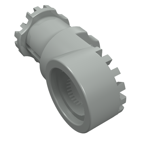 Image of part Technic Axle and Pin Connector Toggle Joint Toothed [with Slots]