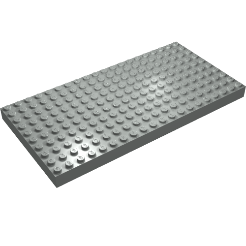 Brick 10 x 20 without Bottom Tubes, with '+' Cross Support (early Baseplate)