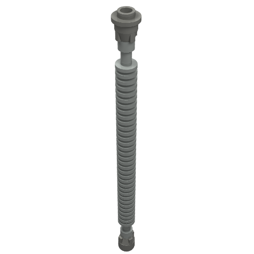 Flexible Ribbed Hose 8mm Ends 12L with Tabbed Dark Gray Ends (758c01)
