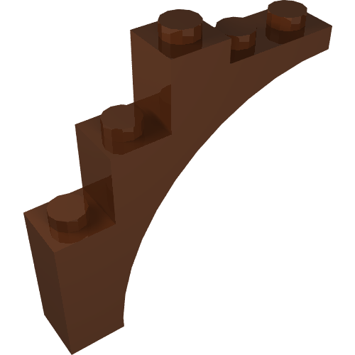 Brick Arch 1 x 5 x 4 [Continuous Bow, Raised Underside Cross Supports] (14395)