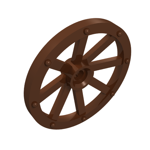 Wheel Wagon Large (33mm D.), hole notched for wheels holder pin (4489b)
