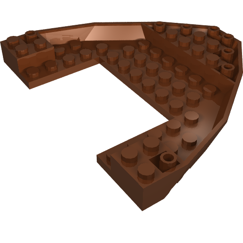 Boat Hull Section, Brick 10 x 12 x 1 with 4 x 6 Cutout (47404)