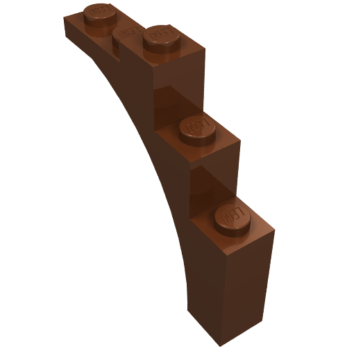Brick Arch 1 x 5 x 4 [Irregular Bow, Raised Underside Cross Supports] (76768)