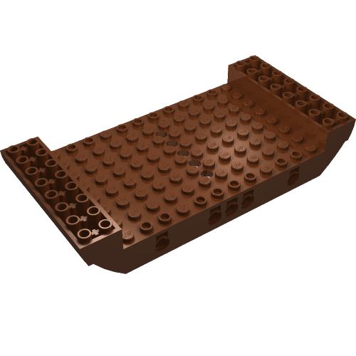 Boat Hull Section, Large Middle 8 x 16 x 2 1/3 with 5 Holes (95227)