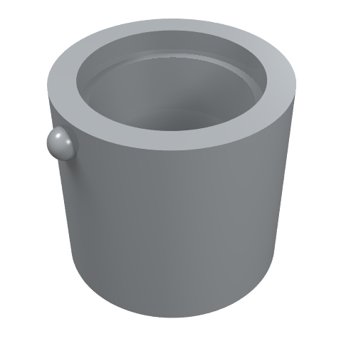 Bucket 1 x 1 x 1 Straight (12884)