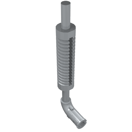 Exhaust Pipe with Technic Pin - Flat End, Rounded Hole (14682)