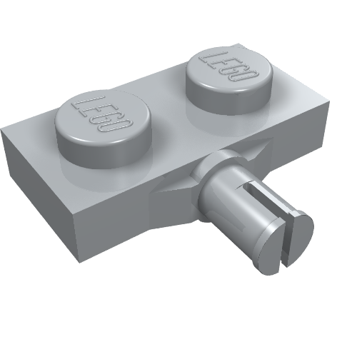 Image of part Plate Special 1 x 2 with Wheel Holder, Single Slit