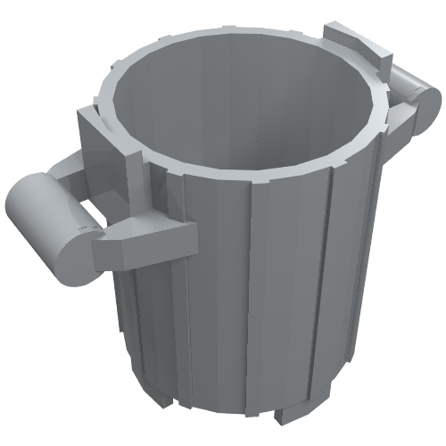 Trash Can with 2 Cover Holders