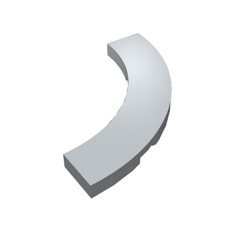 Tile 4 x 4 Curved, Macaroni (27507)