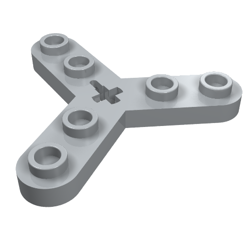 Technic Plate Rotor 3 Blade with Smooth Ends and 6 Studs (Propeller) (32125)