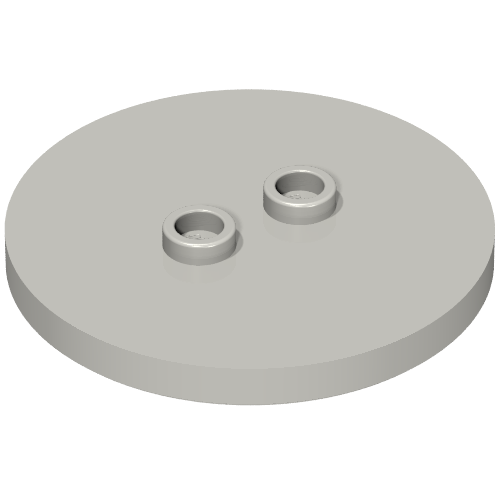 Plate Special Round 4 x 4 with 2 Studs [Plain] (32627)