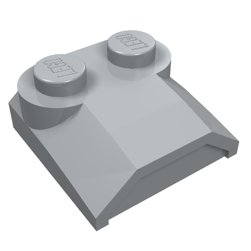 Brick Curved 2 x 2 x 2/3 Two Studs and Lip End