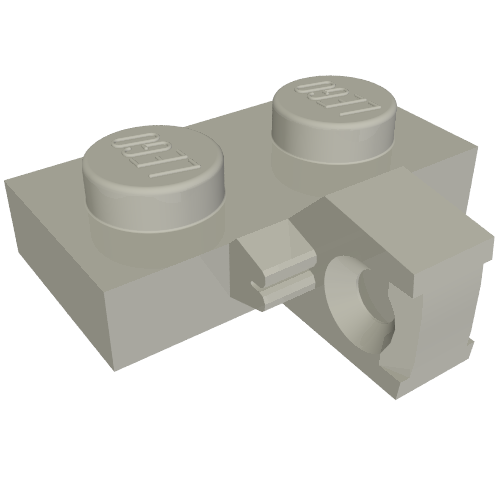 Hinge Plate 1 x 2 Locking with 1 Finger on Side, without Groove (44567b)