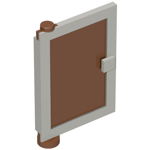 Door 1 x 4 x 5 Left with Reddish Brown Glass (47899c04)