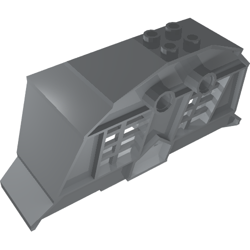 Boat Section, Stern Brick 7 x 16 x 7 with Two Windows (47992)