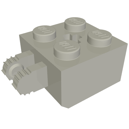 Hinge Brick 2 x 2 Locking with 2 Fingers Vertical and '+' Axle Hole, 7 Teeth (53029)