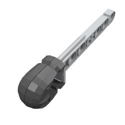 Projectile, Technic Competition Arrow, Liftarm Shaft with Hollow Black Rubber End (57028c01)