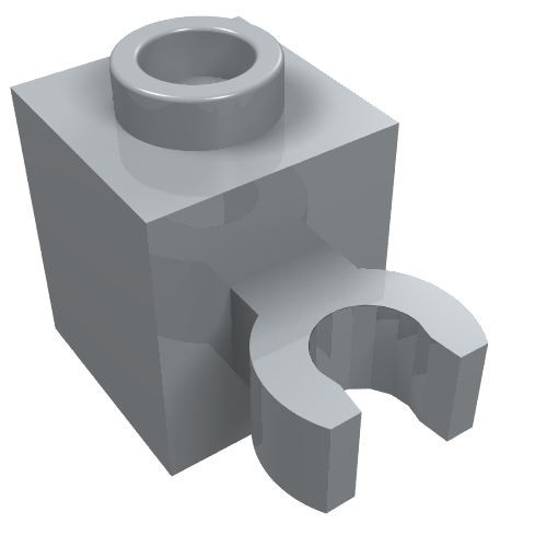 Brick Special 1 x 1 with Clip Vertical [Open O Clip, Hollow Stud] (60475b)