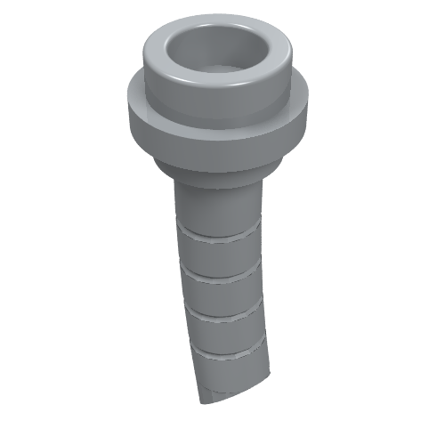 Weapon Lightsaber Hilt Short Curved with Ridges (61199)