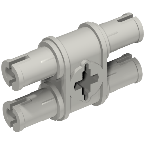 Technic Pin Double with Axle Hole - Squared Holes (65098)