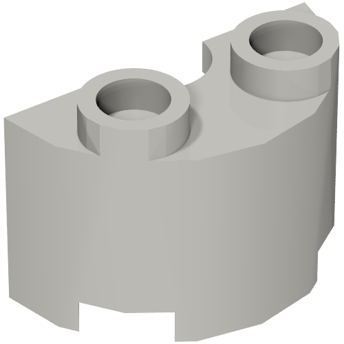 Brick Round, Half 1 x 2 (68013)