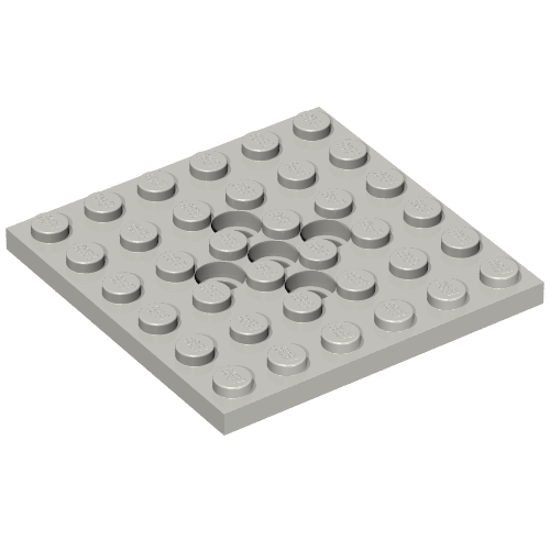 Plate 6 x 6 with 5 Center Holes (73110)