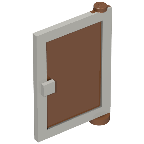 Door 1 x 4 x 5 Right with Reddish Brown Glass (73194c04)