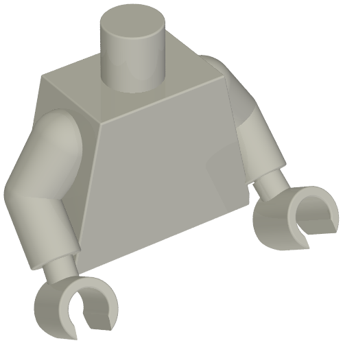 Torso, Light Bluish Gray Arms and Hands (973c14h14)