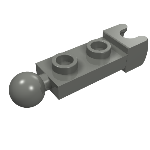 Plate Special 1 x 2 with 5.9mm Towball Socket and Towball (14419)