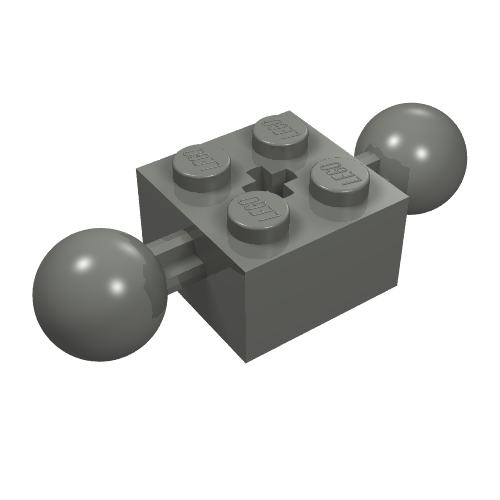 Technic Brick Special 2 x 2 with 10.2mm Balls with Holes and Axle Hole (17114)