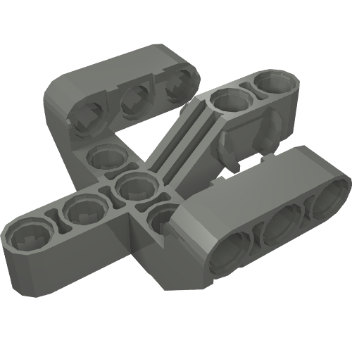 Technic Beam 5 x 5 x 2 Perpendicular Fork 3 Fingers (19086)