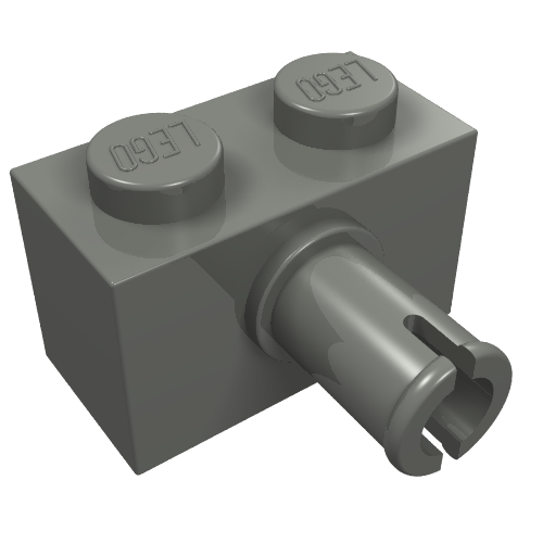 Brick Special 1 x 2 with Pin (2458)