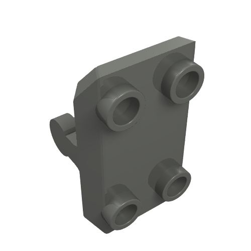 Plate Special / Shield Rectangular with 4 Studs, Handle (30166)