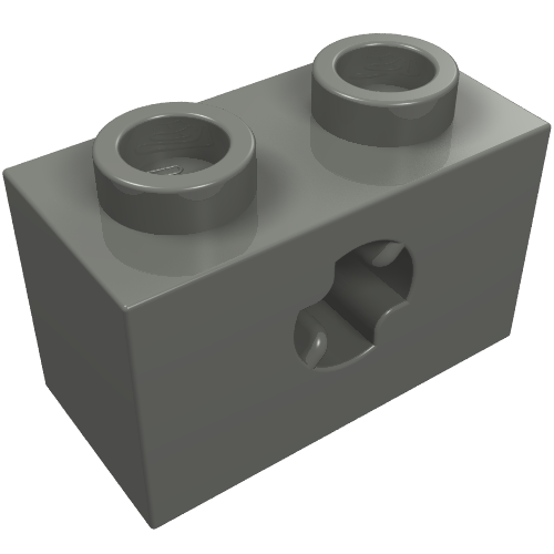 Technic Brick 1 x 2 with Axle Hole Type 2 [X Opening]