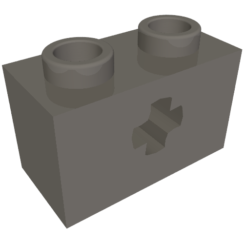 Technic Brick 1 x 2 with Axle Hole Type 2 [X Opening]