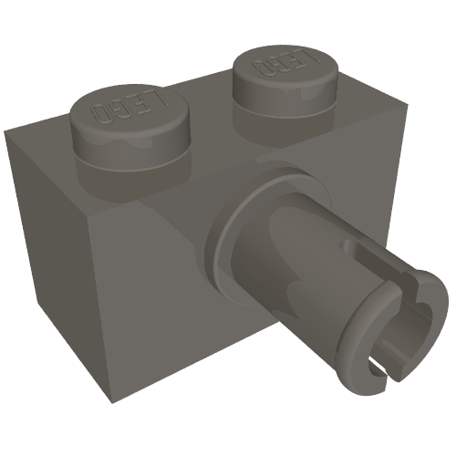 Brick Special 1 x 2 with Pin - Bottom Stud Holder (44865)