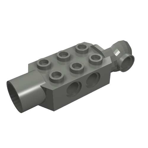 Technic Brick Special 2 x 3 with Pin Holes, Rotation Joint Ball Half [Vertical Side], Rotation Joint Socket (47432)