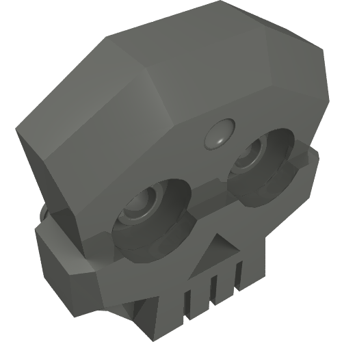 Skull 1 x 4 x 3 Relief with Two Pins (47990)