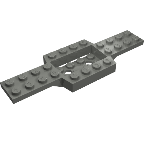 Vehicle Base 4 x 12 x 3/4 with 4 x 2 Recessed Center with Smooth Underside (52036)