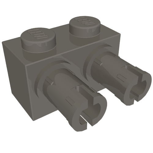 Brick Special 1 x 2 with 2 Pins, Square Pin Holes (53540)