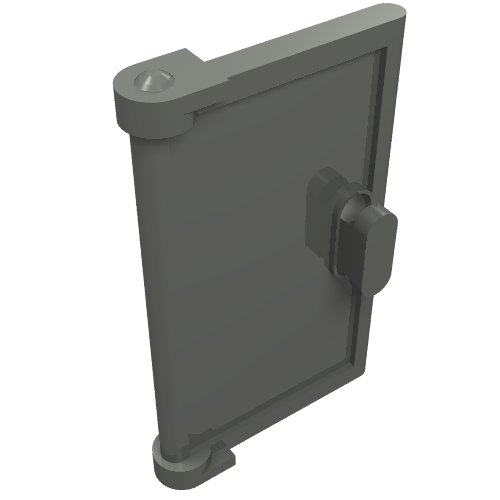 Door 1 x 2 x 3 with Vertical Handle, Round Handle Holes on Back (60614)