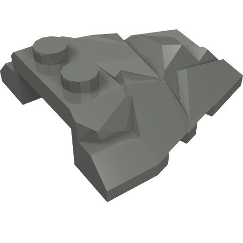 Brick Wedged, Sloped 4 x 4 Fractured Polygon Top (64867)