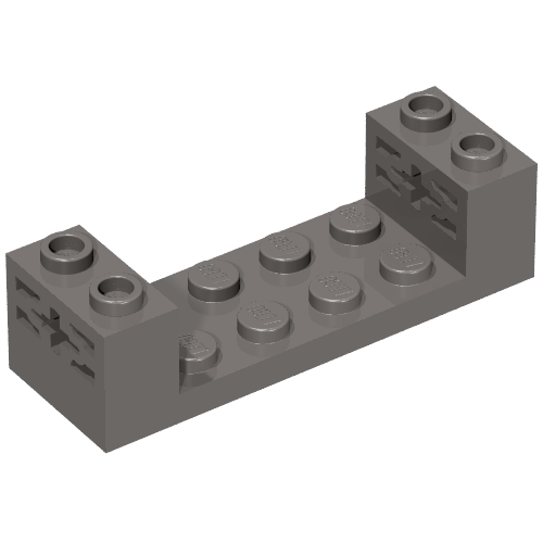 Brick Special 2 x 6 x 1 1/3 with Axle Holes and 2 x 4 Recessed, Bar at Underside (65635)