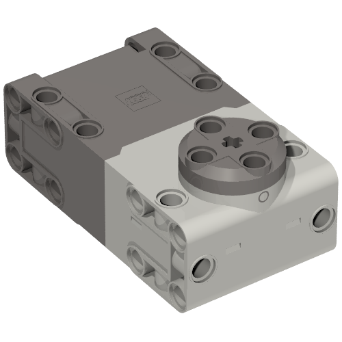 Motor, Large Angular Position, Light Bluish Gray Housing, Black Wire (69730)