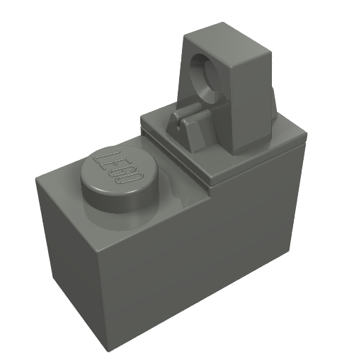 Hinge Brick 1 x 2 Locking with Single Finger On Top